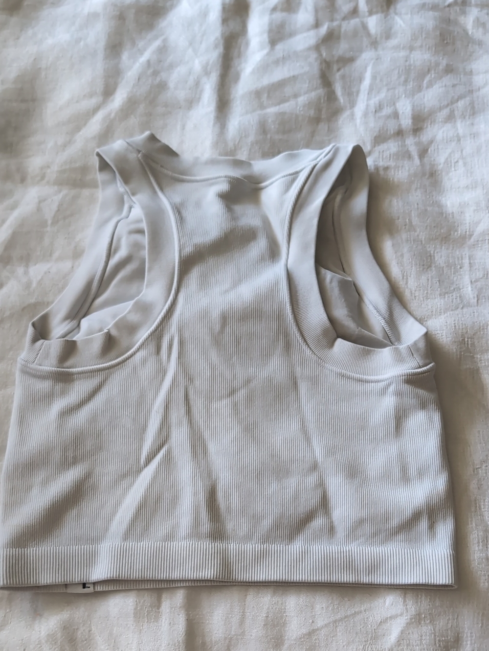 JoyLab White Ribbed Tank Top - Picture 6 of 7